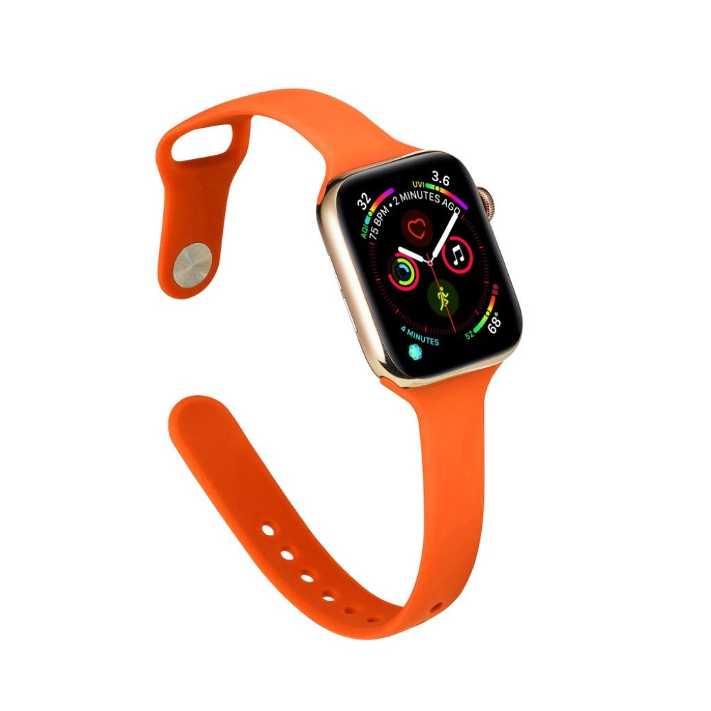 Super flot Apple Watch Series 5 40mm Silikone Rem - Orange#serie_9