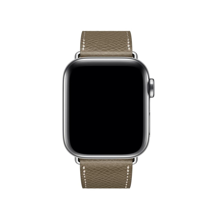 Meget skøn Apple Watch Series 5 40mm Ægte læder Rem - Sølv#serie_1