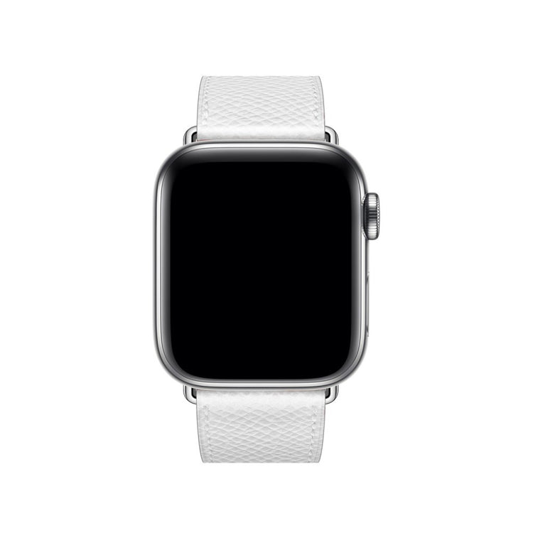 Meget skøn Apple Watch Series 5 40mm Ægte læder Rem - Hvid#serie_2