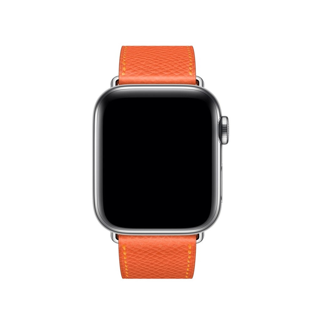 Meget skøn Apple Watch Series 5 40mm Ægte læder Rem - Orange#serie_3