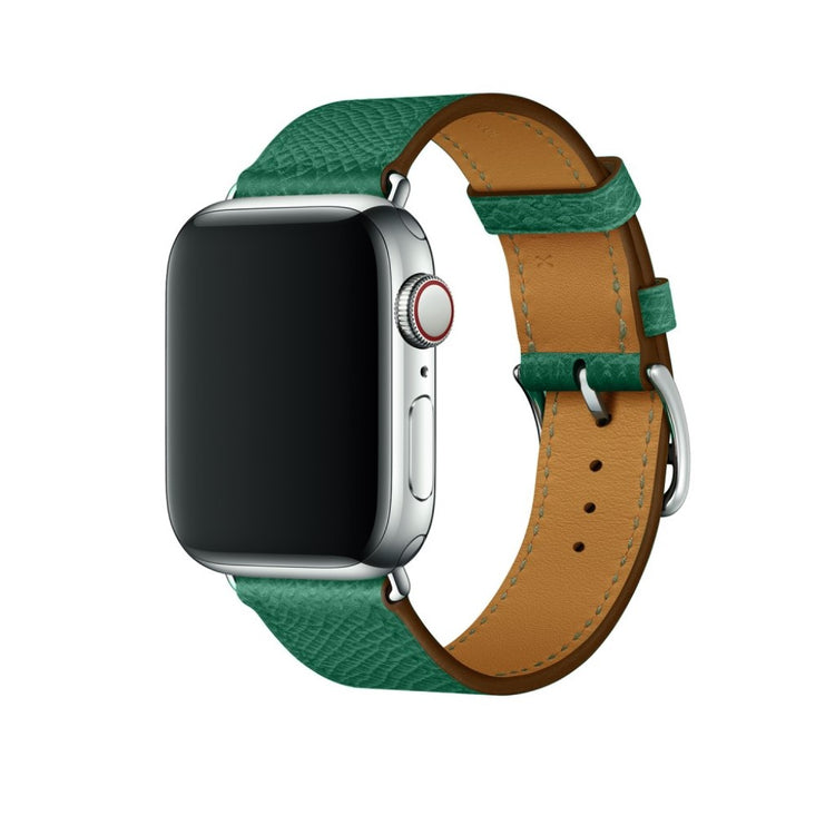 Meget skøn Apple Watch Series 5 40mm Ægte læder Rem - Grøn#serie_4