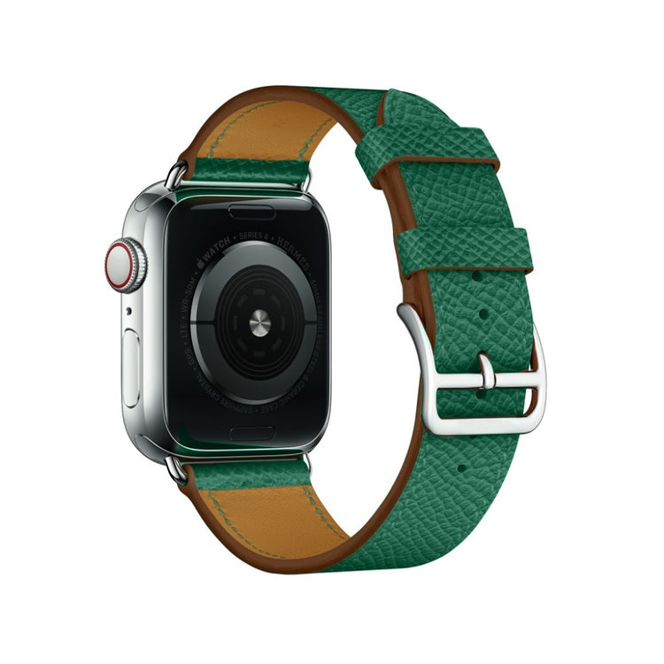 Meget skøn Apple Watch Series 5 40mm Ægte læder Rem - Grøn#serie_4