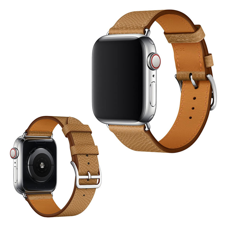 Meget skøn Apple Watch Series 5 40mm Ægte læder Rem - Brun#serie_6