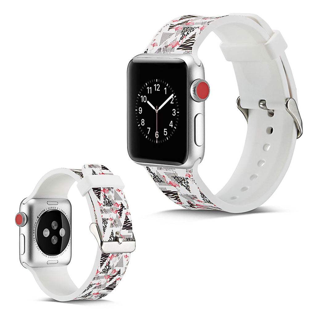 Helt vildt godt Apple Watch Series 5 40mm Silikone Rem - Flerfarvet#serie_12