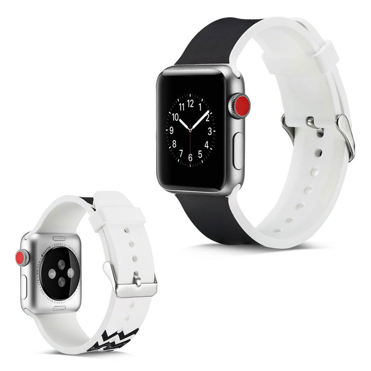 Helt vildt godt Apple Watch Series 5 40mm Silikone Rem - Sort#serie_14