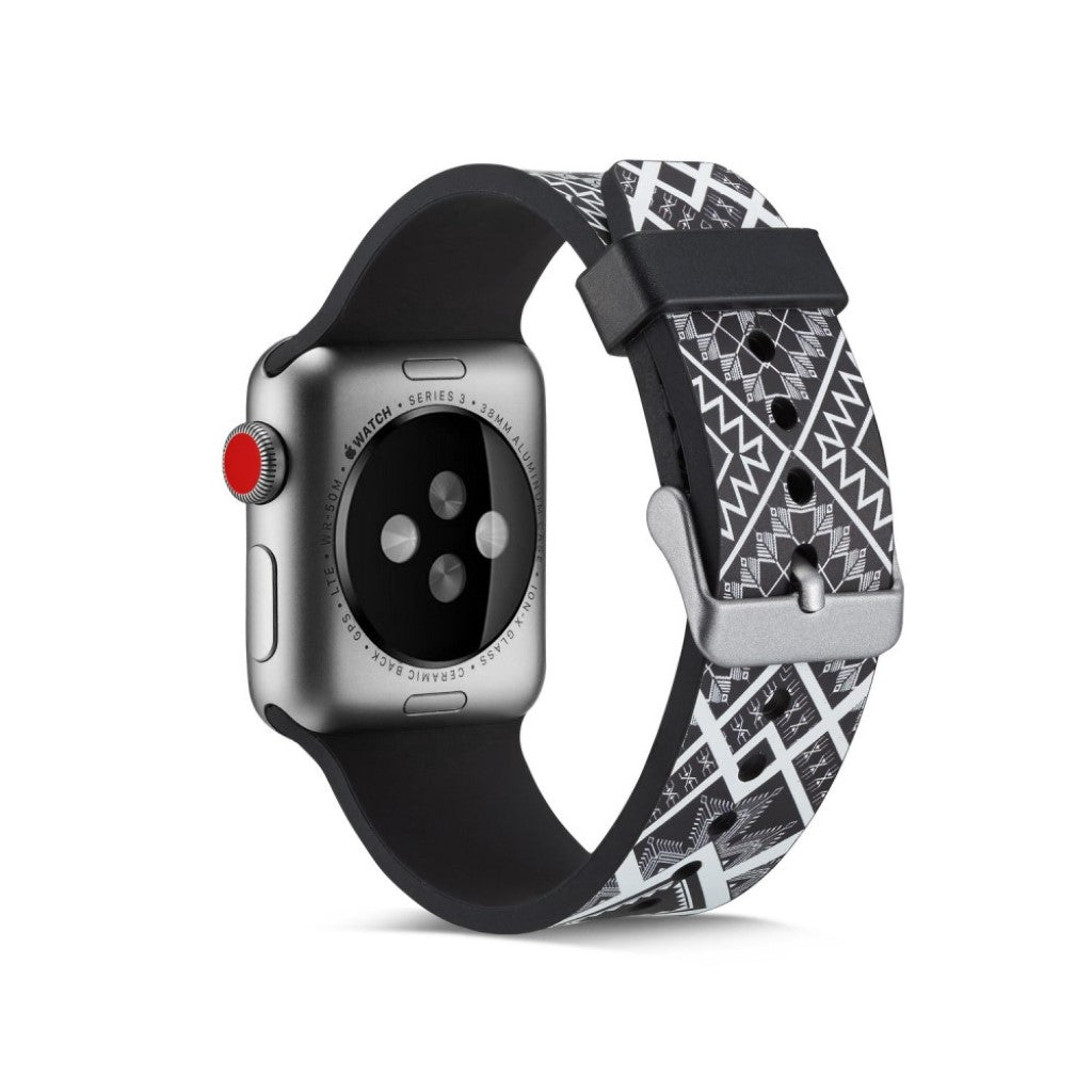 Helt vildt godt Apple Watch Series 5 40mm Silikone Rem - Sort#serie_2