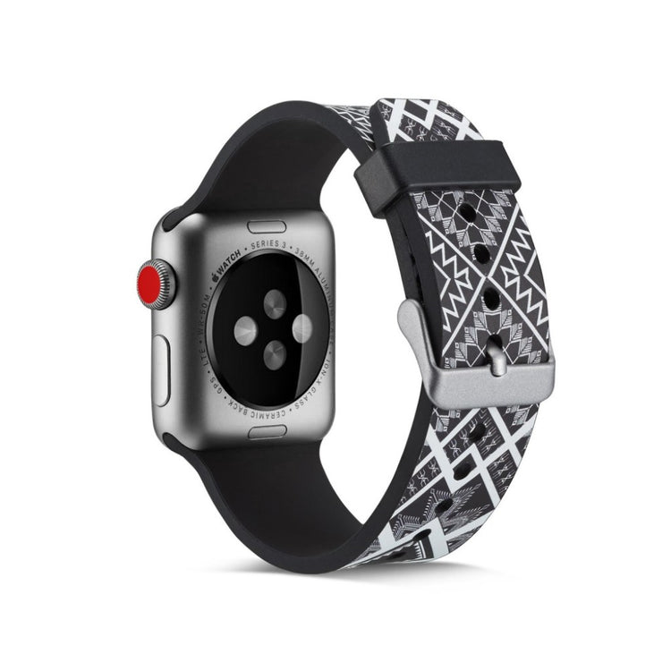 Helt vildt godt Apple Watch Series 5 40mm Silikone Rem - Sort#serie_2