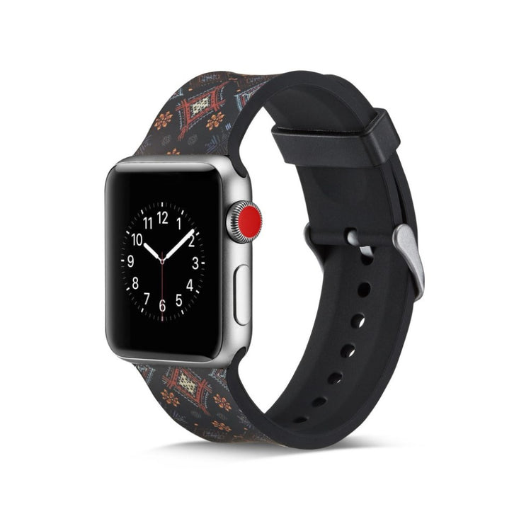 Helt vildt godt Apple Watch Series 5 40mm Silikone Rem - Sort#serie_3