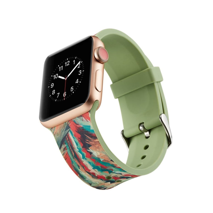 Helt vildt godt Apple Watch Series 5 40mm Silikone Rem - Flerfarvet#serie_6