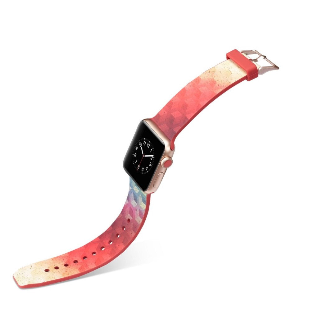 Helt vildt godt Apple Watch Series 5 40mm Silikone Rem - Rød#serie_9