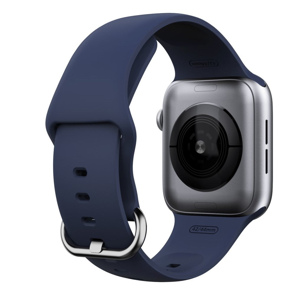 Rigtigt hårdfør Apple Watch Series 5 40mm Silikone Rem - Blå#serie_5