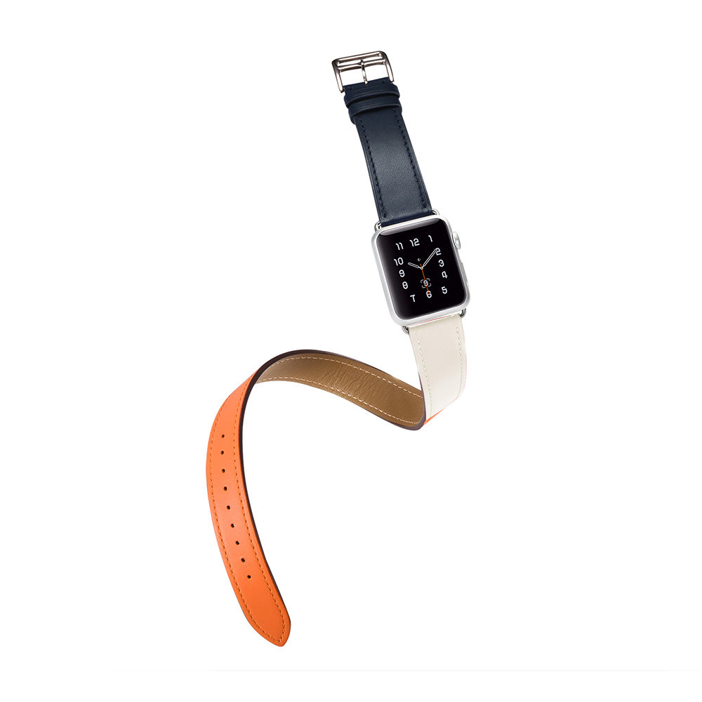 Rigtigt elegant Apple Watch Series 5 40mm Ægte læder Rem - Flerfarvet#serie_2