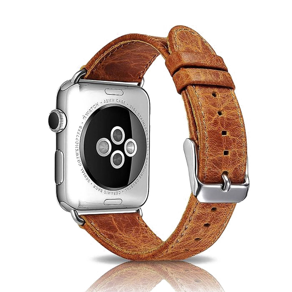 Eminent Apple Watch Series 5 40mm Ægte læder Rem - Orange#serie_3