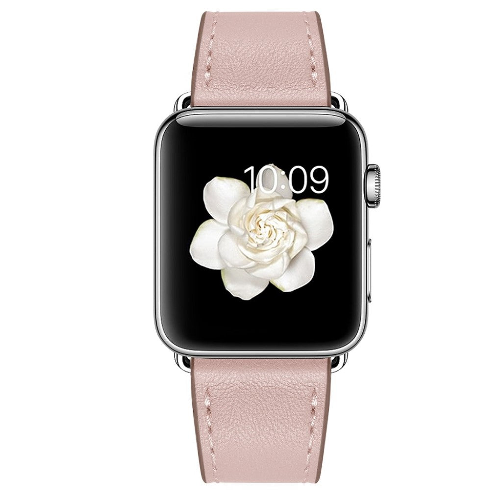 Meget sejt Apple Watch Series 5 40mm Ægte læder Rem - Pink#serie_1