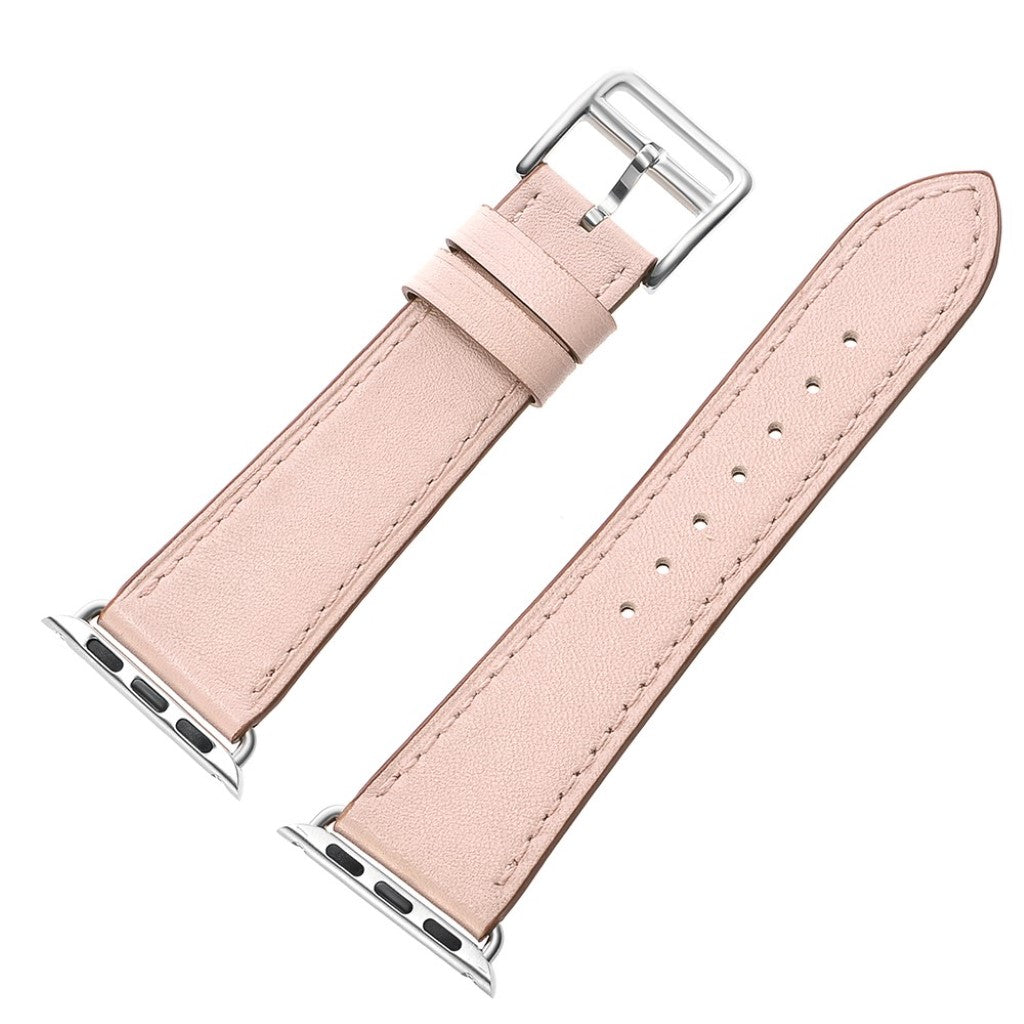 Meget sejt Apple Watch Series 5 40mm Ægte læder Rem - Pink#serie_1