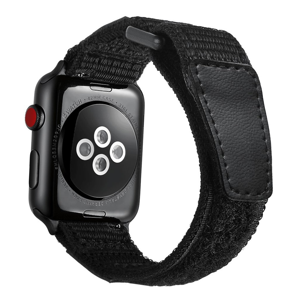 Skøn Apple Watch Series 5 40mm / Apple Watch 40mm Nylon Rem - Sort#serie_047
