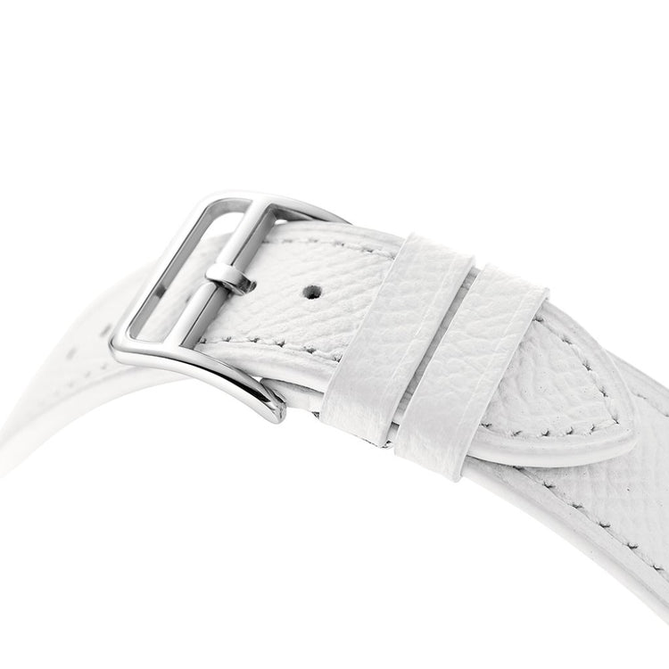  Apple Watch Series 5 40mm / Apple Watch 40mm Ægte læder Rem - Hvid#serie_2