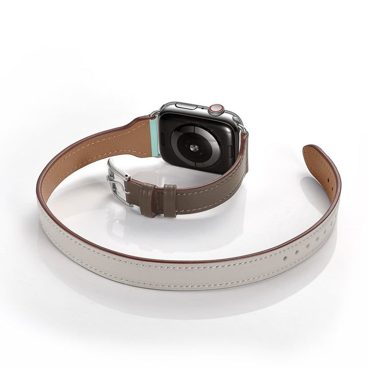  Apple Watch Series 5 40mm / Apple Watch 40mm Ægte læder Rem - Flerfarvet#serie_2