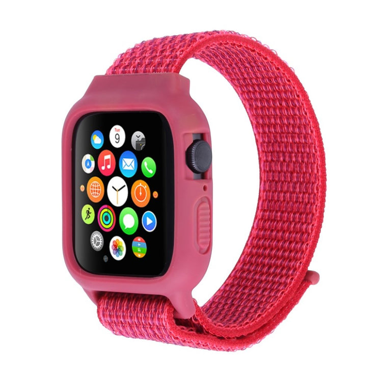 Fint Apple Watch Series 5 40mm / Apple Watch 40mm Nylon Rem - Pink#serie_6