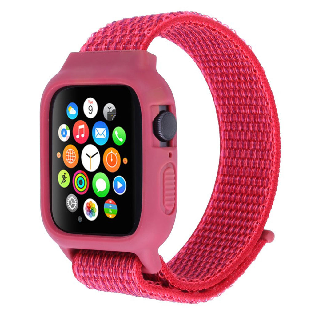 Fint Apple Watch Series 5 40mm / Apple Watch 40mm Nylon Rem - Pink#serie_6