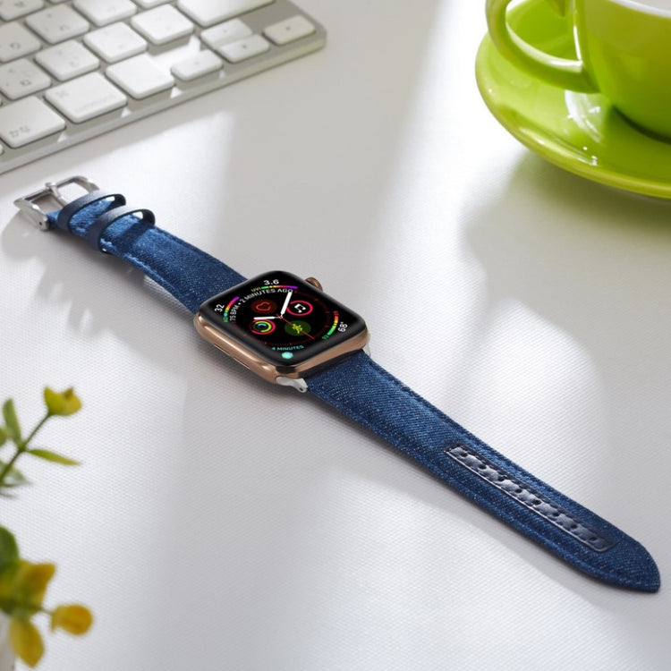 Kønt Apple Watch Series 5 40mm / Apple Watch 40mm Nylon Rem - Blå#serie_2