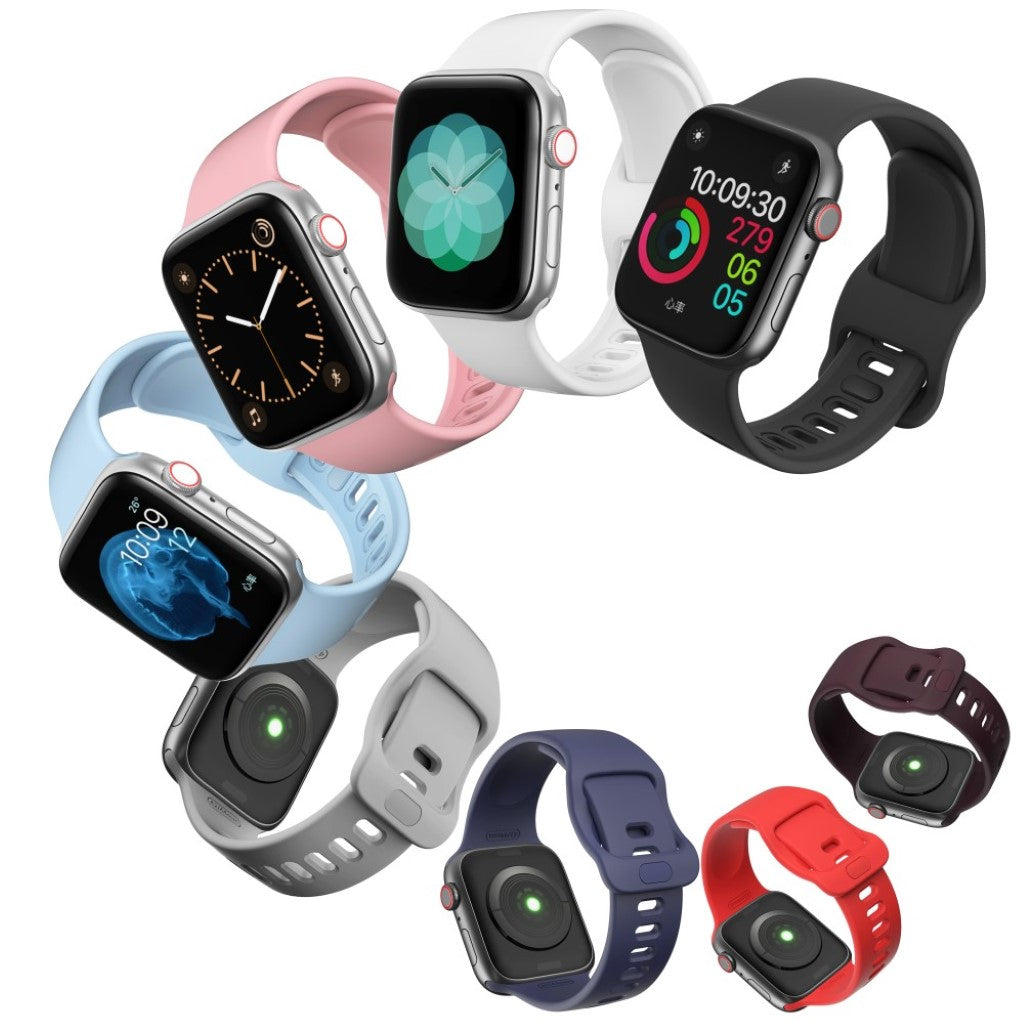  Apple Watch Series 5 40mm / Apple Watch 40mm Silikone Rem - Sort#serie_1