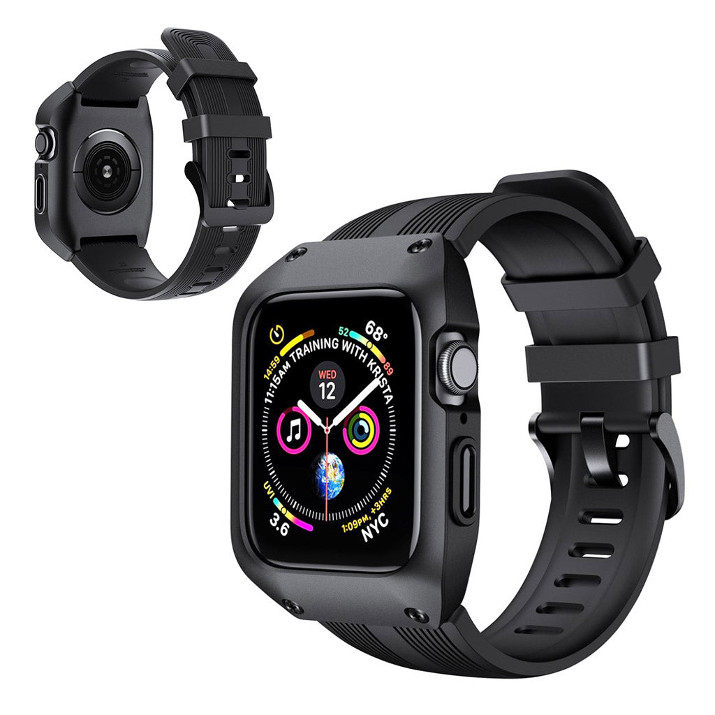  Apple Watch Series 5 40mm / Apple Watch 40mm Silikone Rem - Sort#serie_1