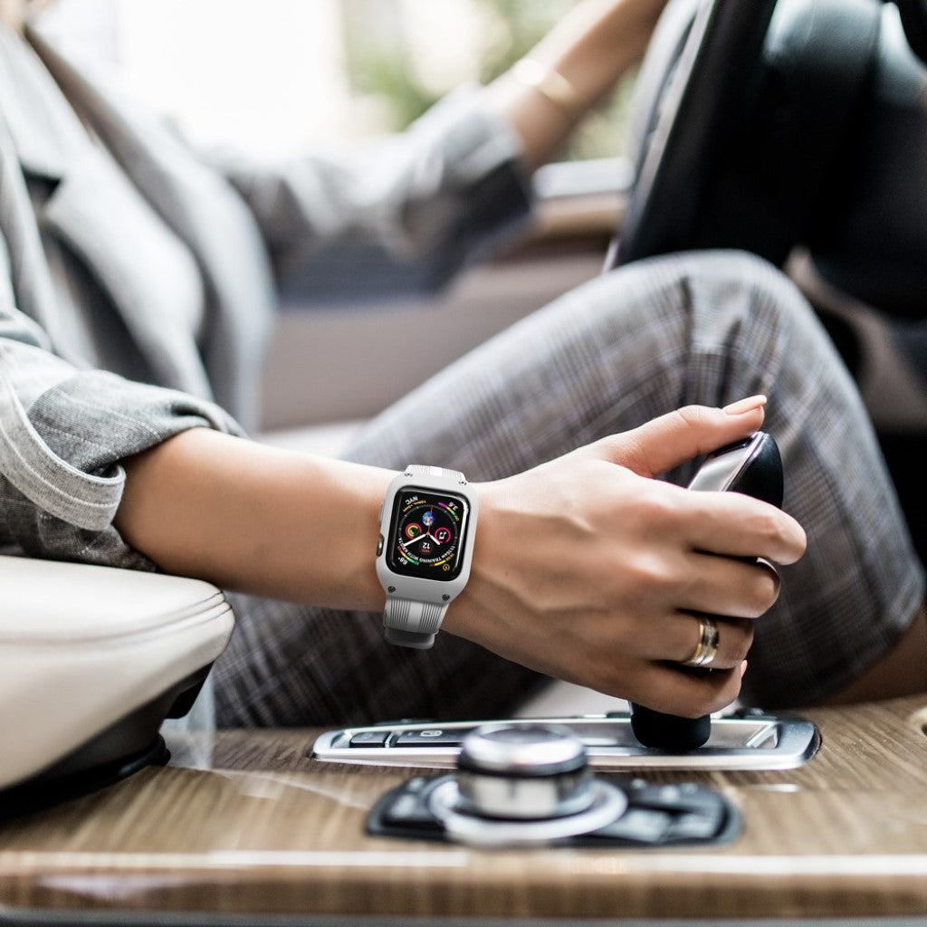  Apple Watch Series 5 40mm / Apple Watch 40mm Silikone Rem - Hvid#serie_2