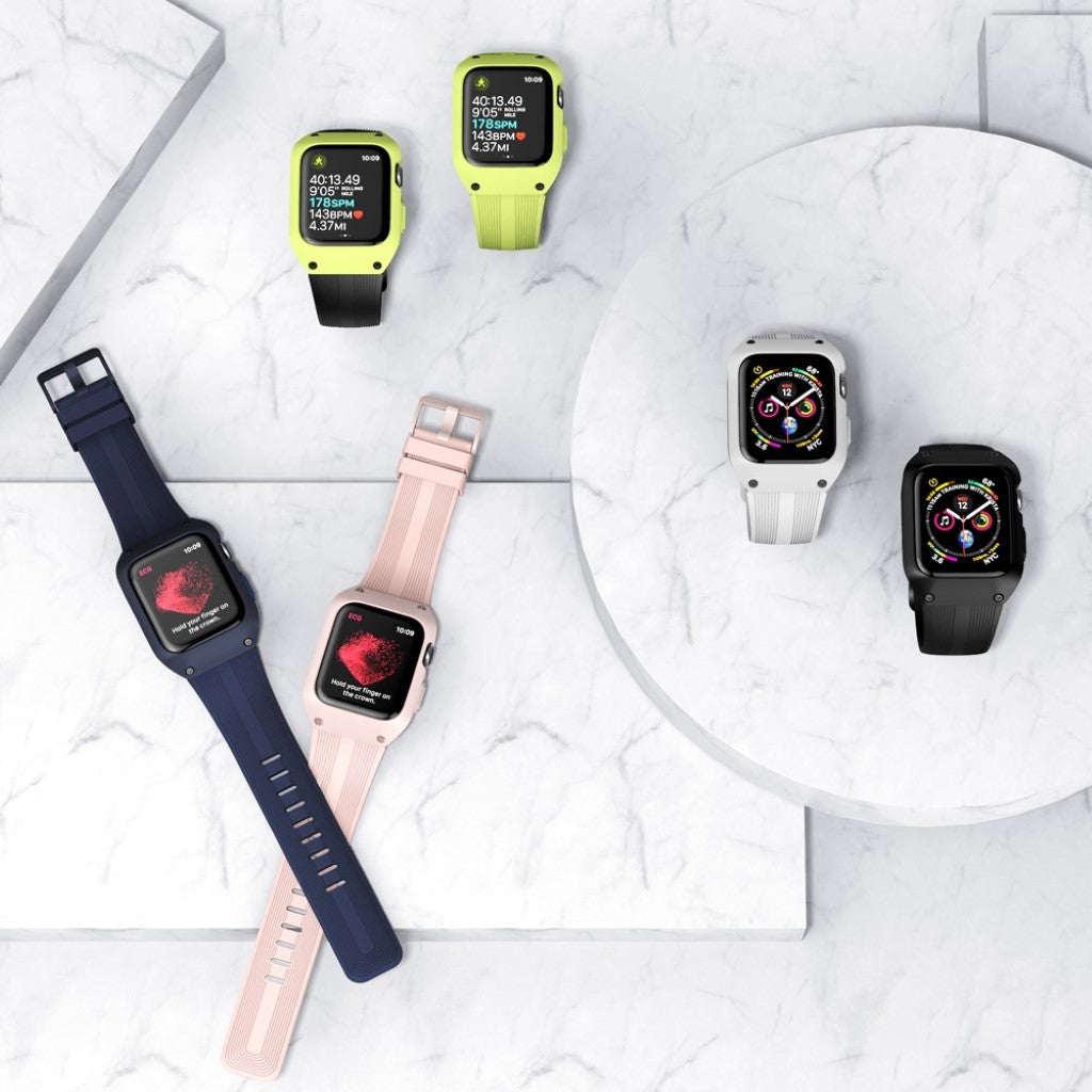  Apple Watch Series 5 40mm / Apple Watch 40mm Silikone Rem - Sort#serie_4