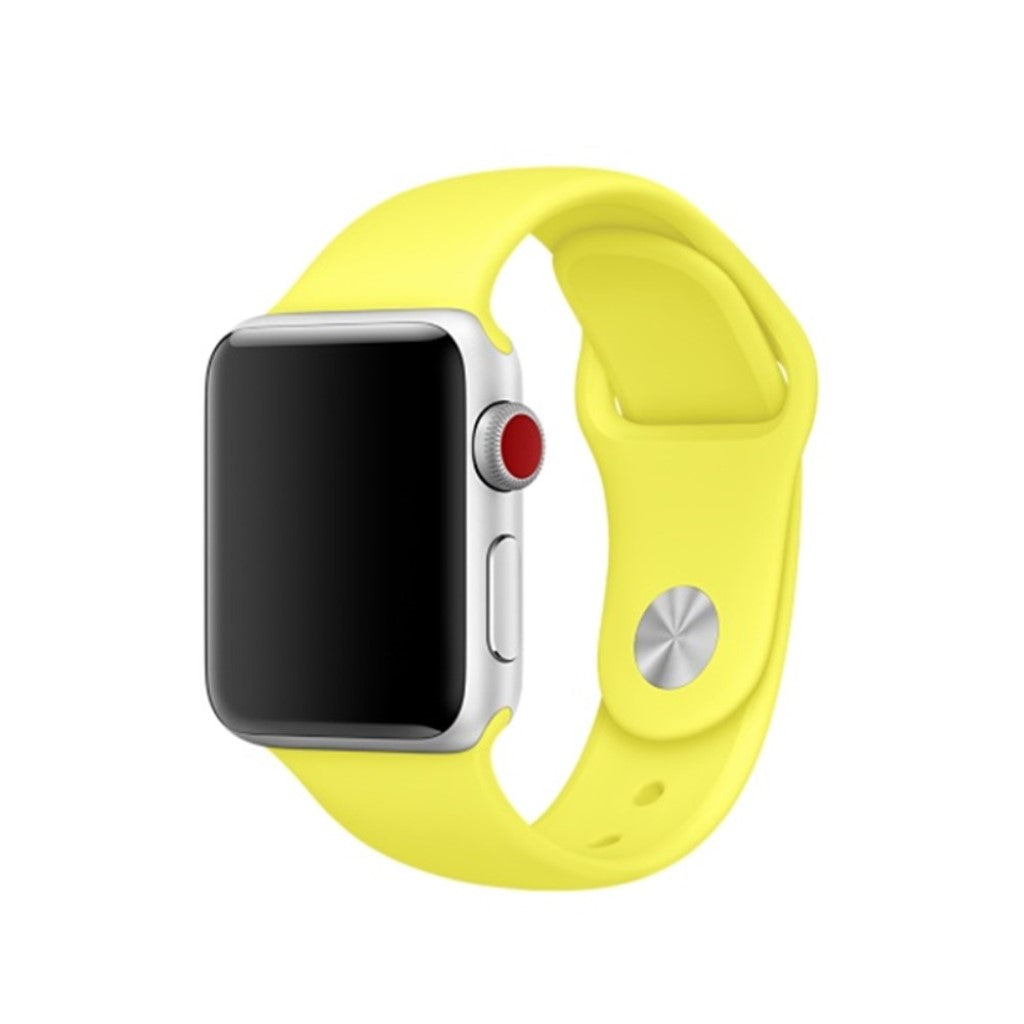  Apple Watch Series 5 44mm / Apple Watch 40mm Silikone Rem - Gul#serie_12