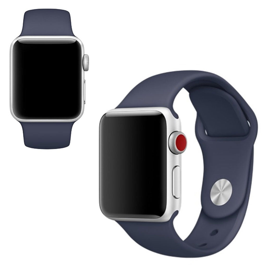  Apple Watch Series 5 44mm / Apple Watch 40mm Silikone Rem - Blå#serie_17