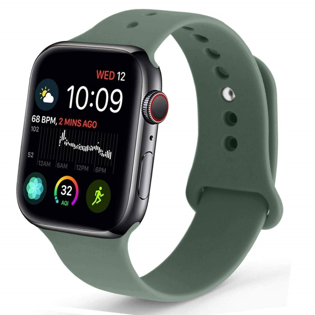  Apple Watch Series 5 44mm / Apple Watch 40mm Silikone Rem - Grøn#serie_4