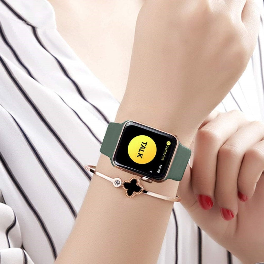  Apple Watch Series 5 44mm / Apple Watch 40mm Silikone Rem - Grøn#serie_4