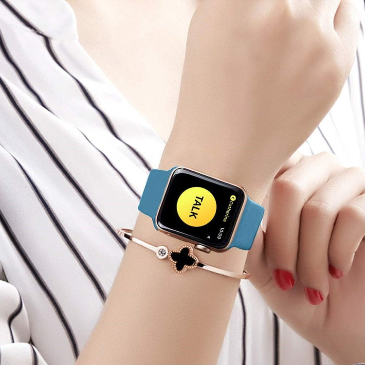  Apple Watch Series 5 44mm / Apple Watch 40mm Silikone Rem - Blå#serie_5