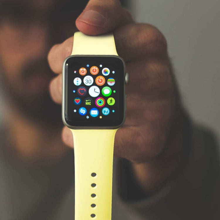  Apple Watch Series 5 44mm / Apple Watch 40mm Silikone Rem - Gul#serie_6