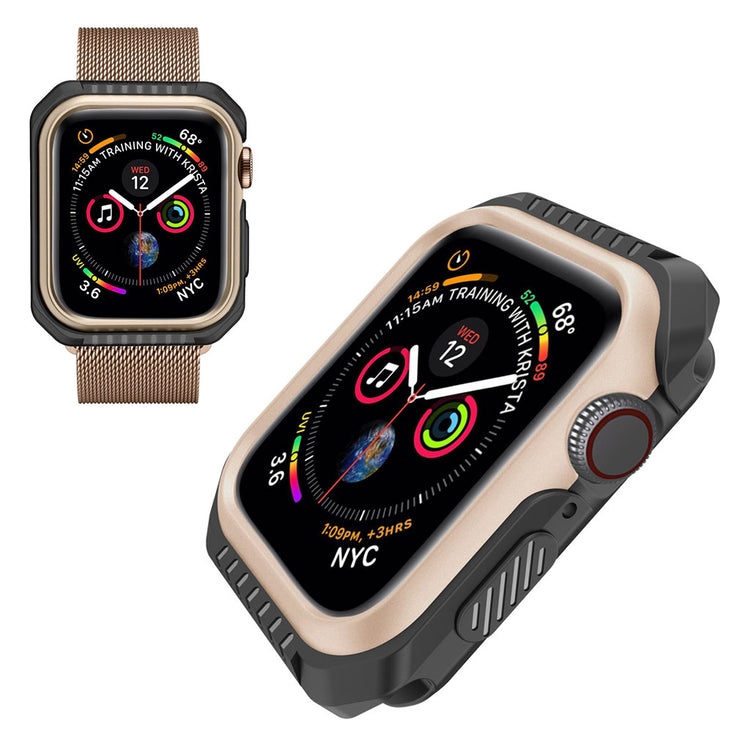 Apple Watch Series 5 40mm / Apple Watch 40mm Holdbar Metal Bumper  - Guld#serie_3