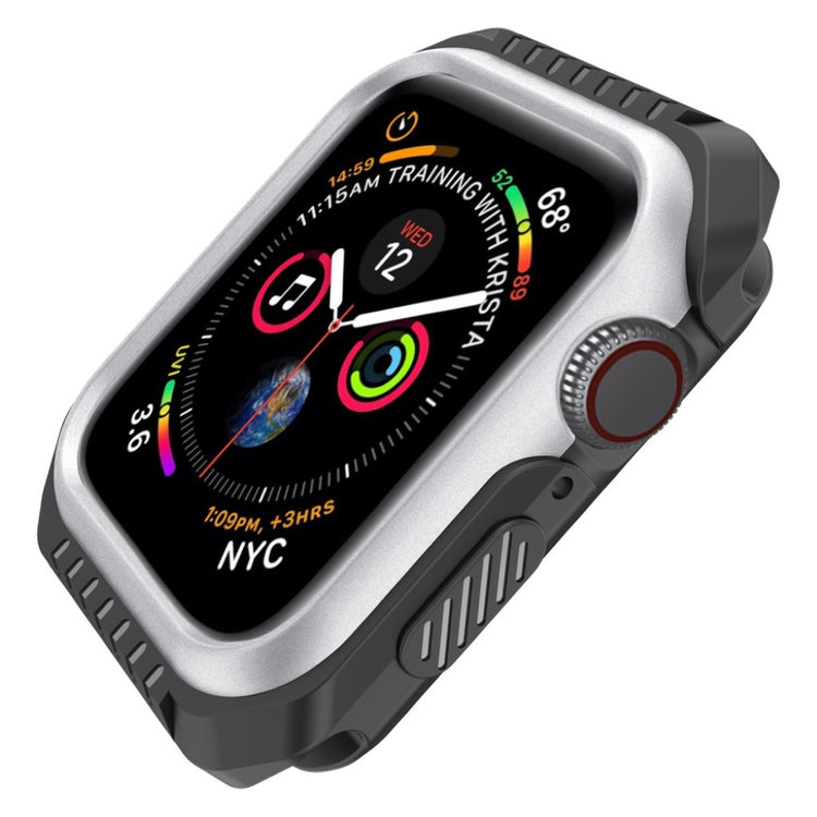 Apple Watch Series 5 40mm / Apple Watch 40mm Holdbar Metal Bumper  - Sølv#serie_4