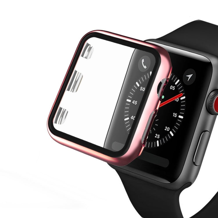 Super Fed Apple Watch Series 5 40mm / Apple Watch 40mm Cover med Skærmbeskytter i Hærdet Glas - Pink#serie_6