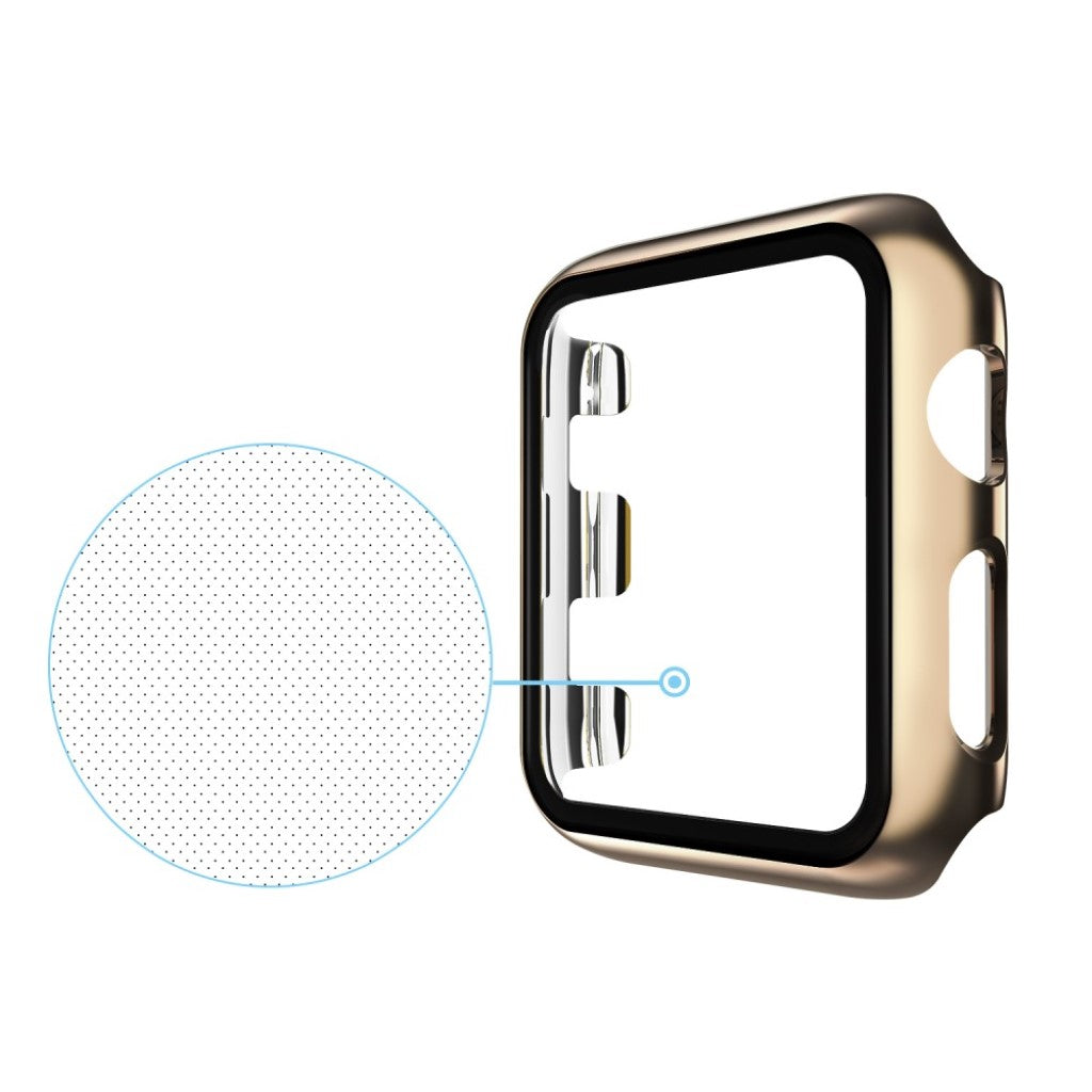 Super Fed Apple Watch Series 5 40mm / Apple Watch 40mm Cover med Skærmbeskytter i Hærdet Glas - Guld#serie_8