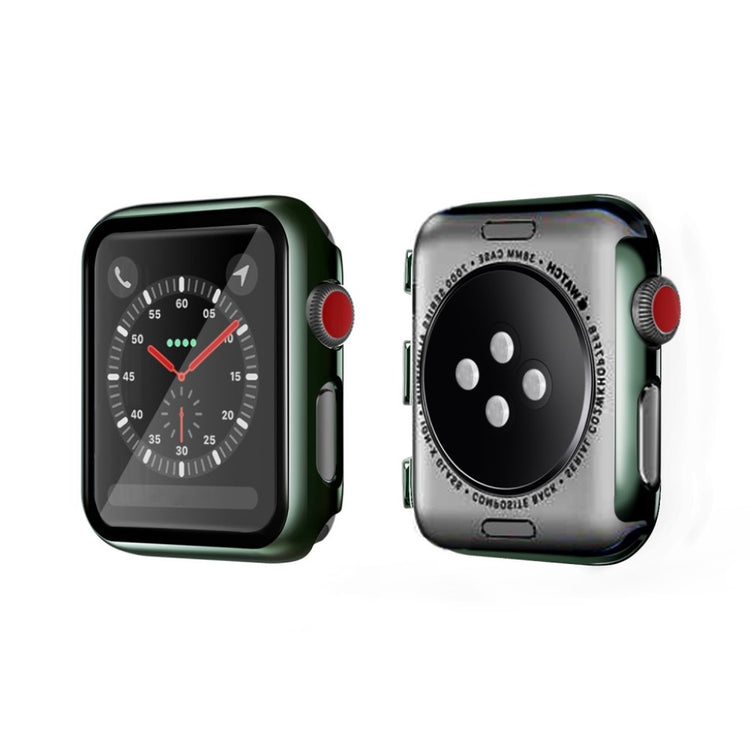 Super Fed Apple Watch Series 5 40mm / Apple Watch 40mm Cover med Skærmbeskytter i Hærdet Glas - Grøn#serie_9