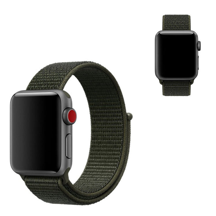 Meget sejt Apple Watch Series 5 40mm Nylon Rem - Grøn#serie_12