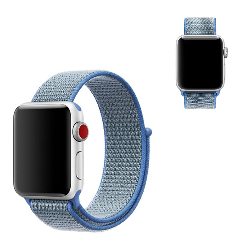 Meget sejt Apple Watch Series 5 40mm Nylon Rem - Blå#serie_13