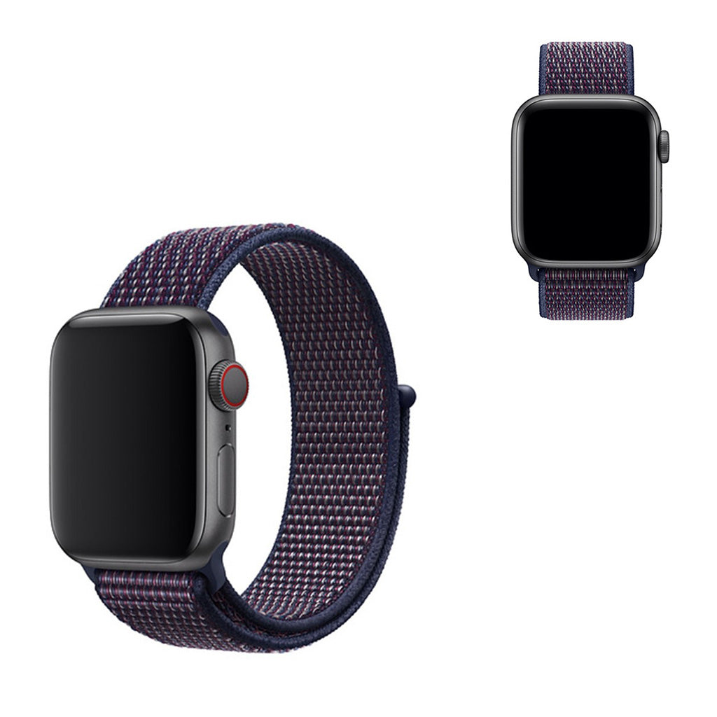 Meget sejt Apple Watch Series 5 40mm Nylon Rem - Blå#serie_17