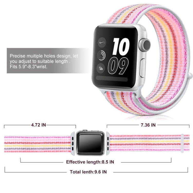 Mega cool Apple Watch Series 5 40mm Nylon Rem - Pink#serie_3