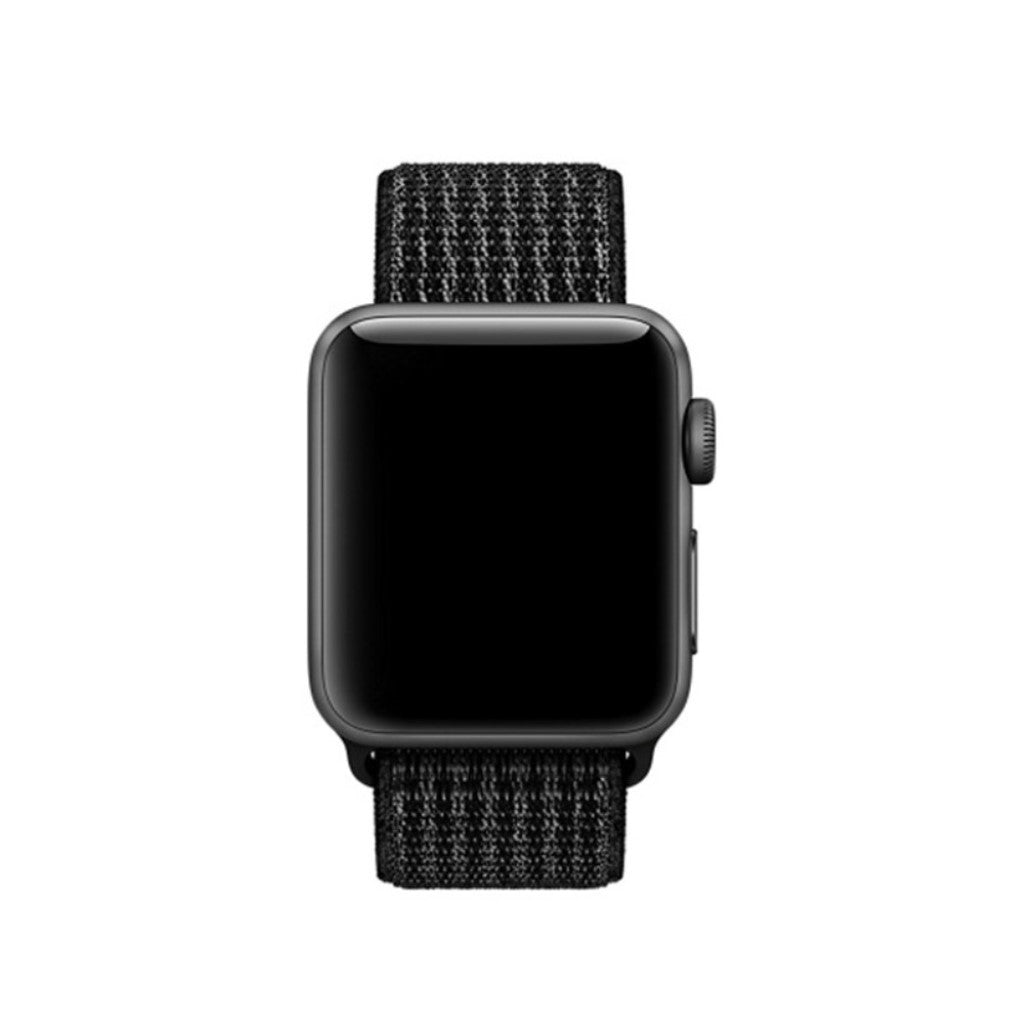 Vildt slidstærk Apple Watch Series 5 40mm Nylon Rem - Sort#serie_1