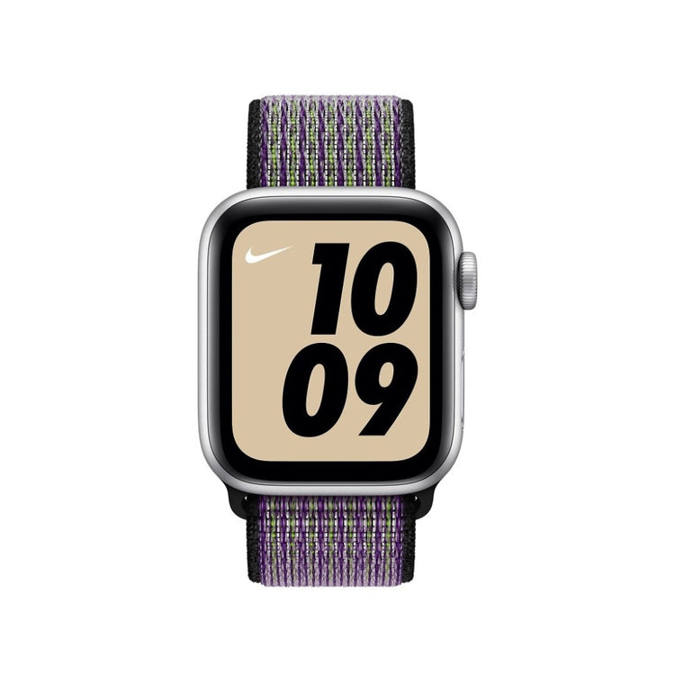 Vildt slidstærk Apple Watch Series 5 40mm Nylon Rem - Sølv#serie_4