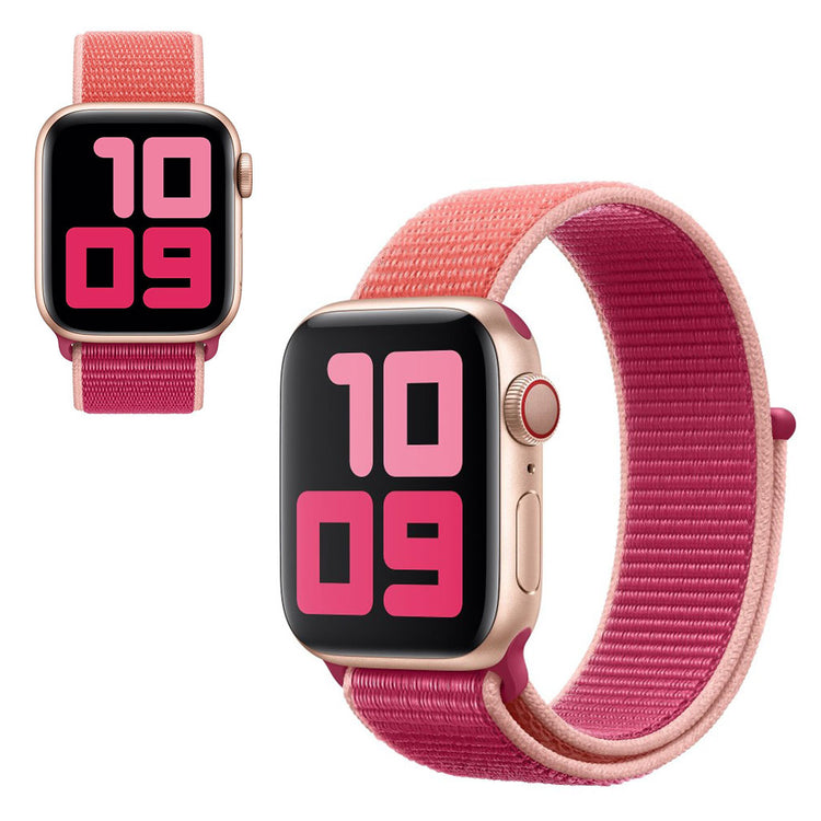 Super elegant Apple Watch Series 5 40mm Nylon Rem - Pink#serie_3