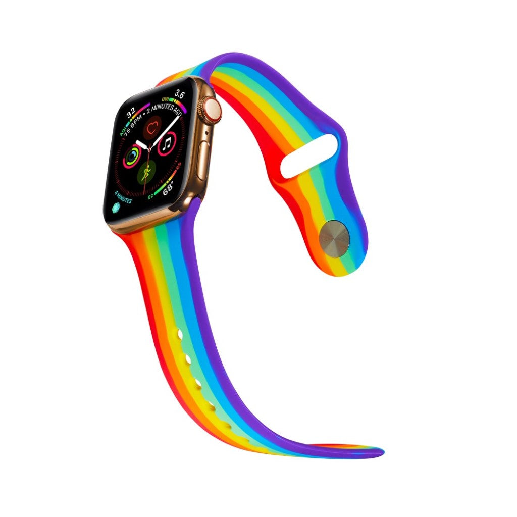 Pænt Apple Watch Series 5 40mm Silikone Rem - Flerfarvet#serie_102