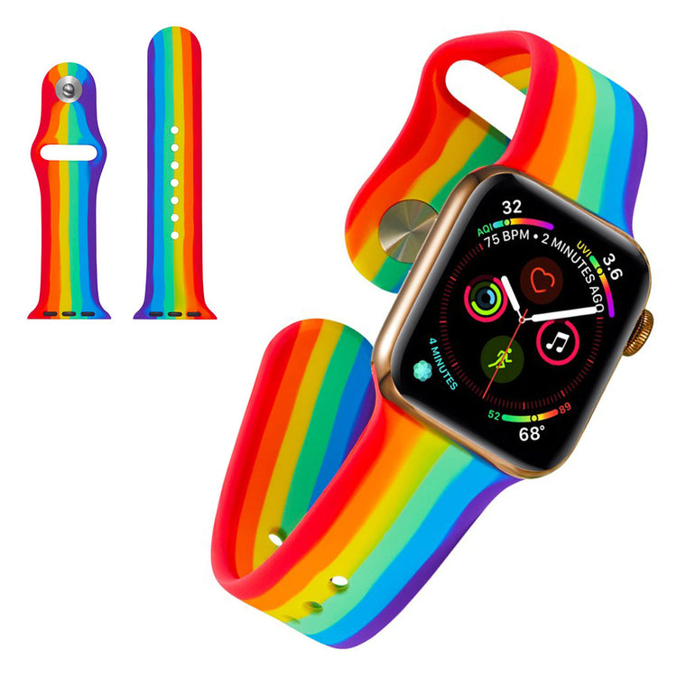 Pænt Apple Watch Series 5 40mm Silikone Rem - Flerfarvet#serie_102
