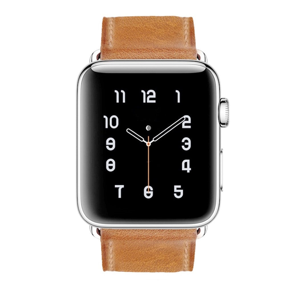Meget fed Apple Watch Series 5 40mm Ægte læder Rem - Brun#serie_2